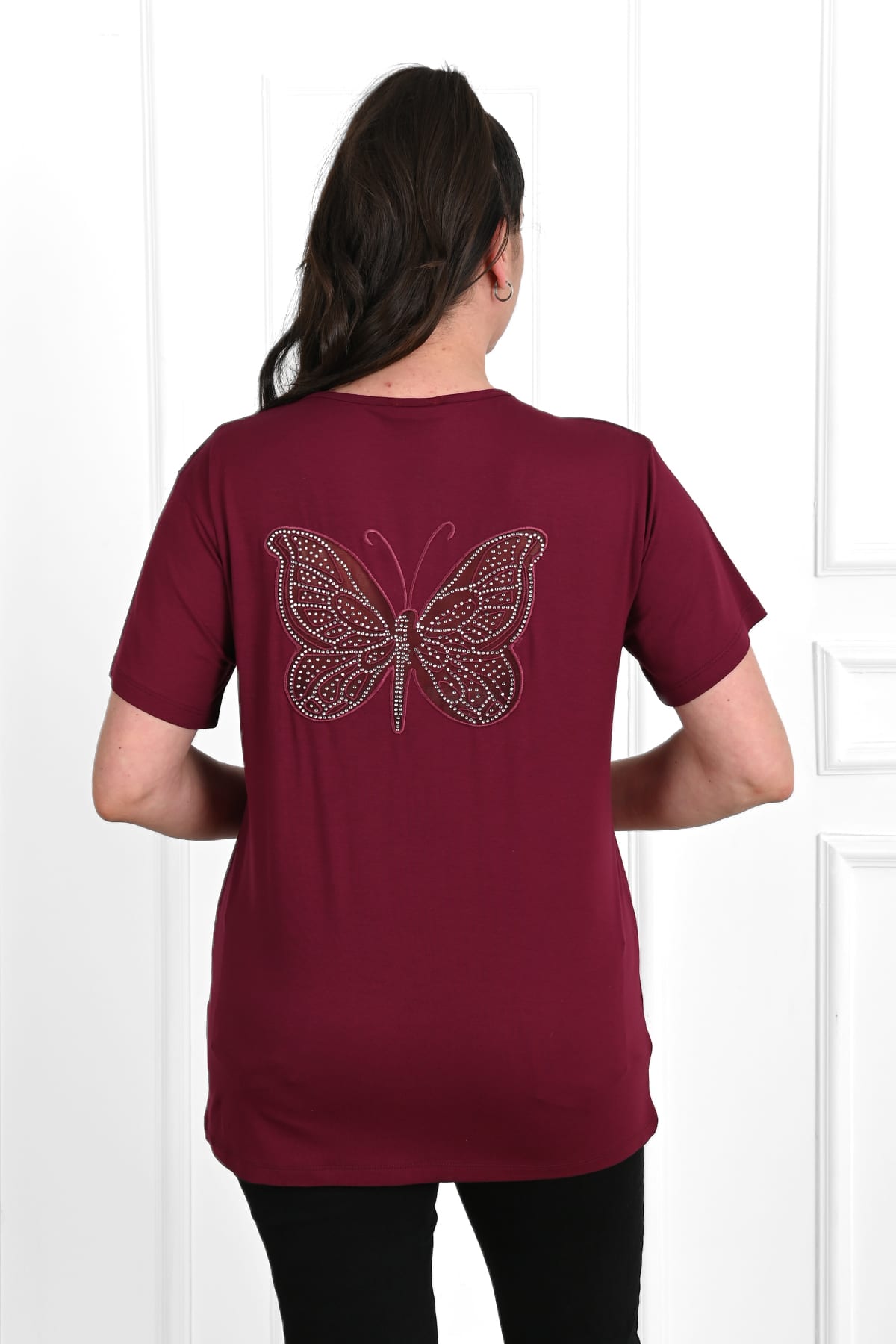 Koszulka damska plus size Motyl 1461-23