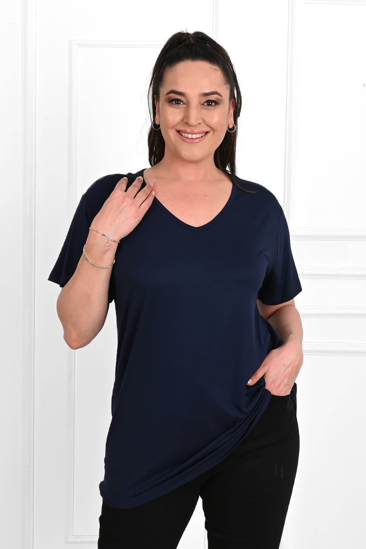 Koszulka damska plus size Motyl 1461-23