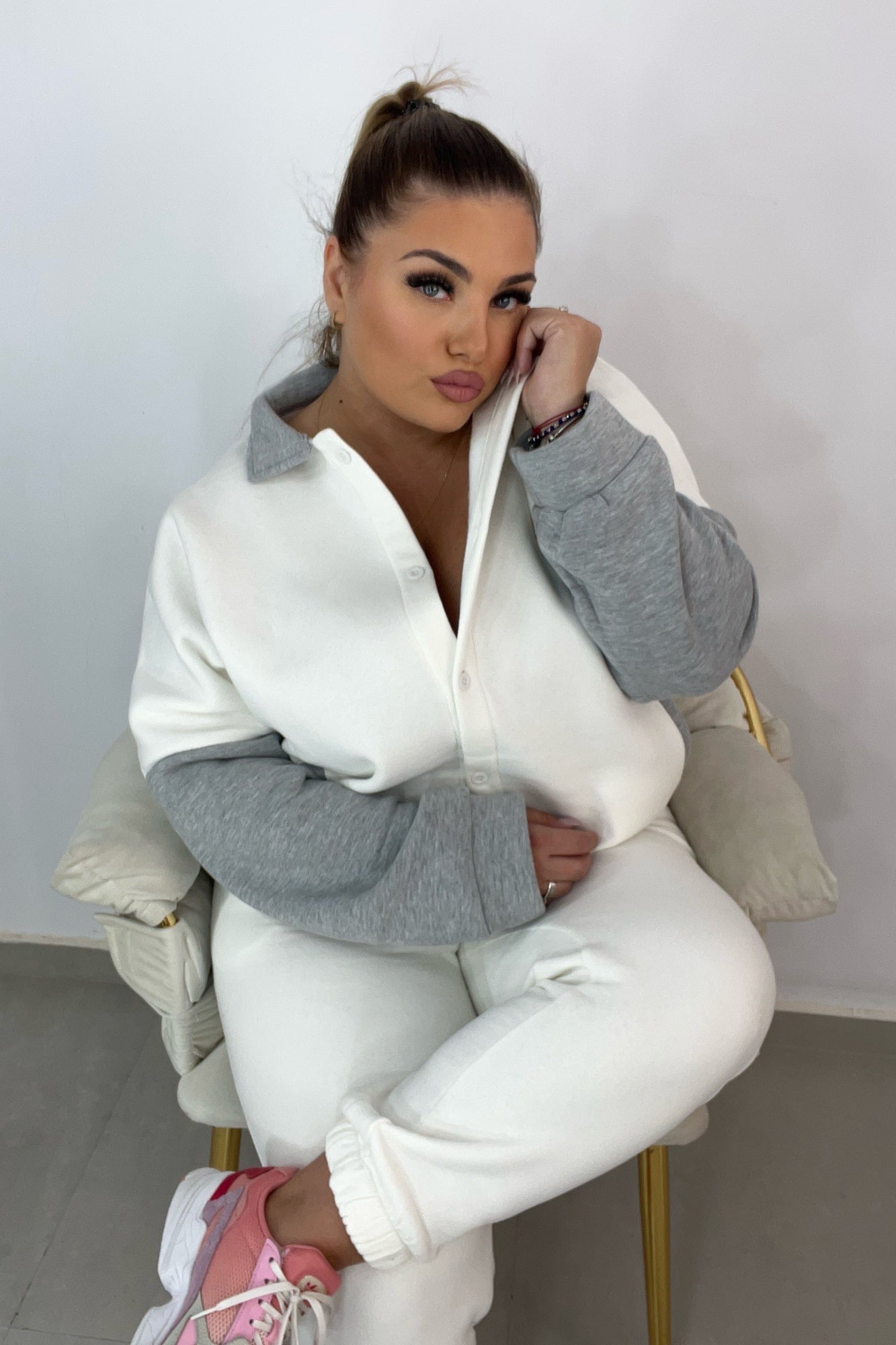 Dres damski plus size z kurtką 8034