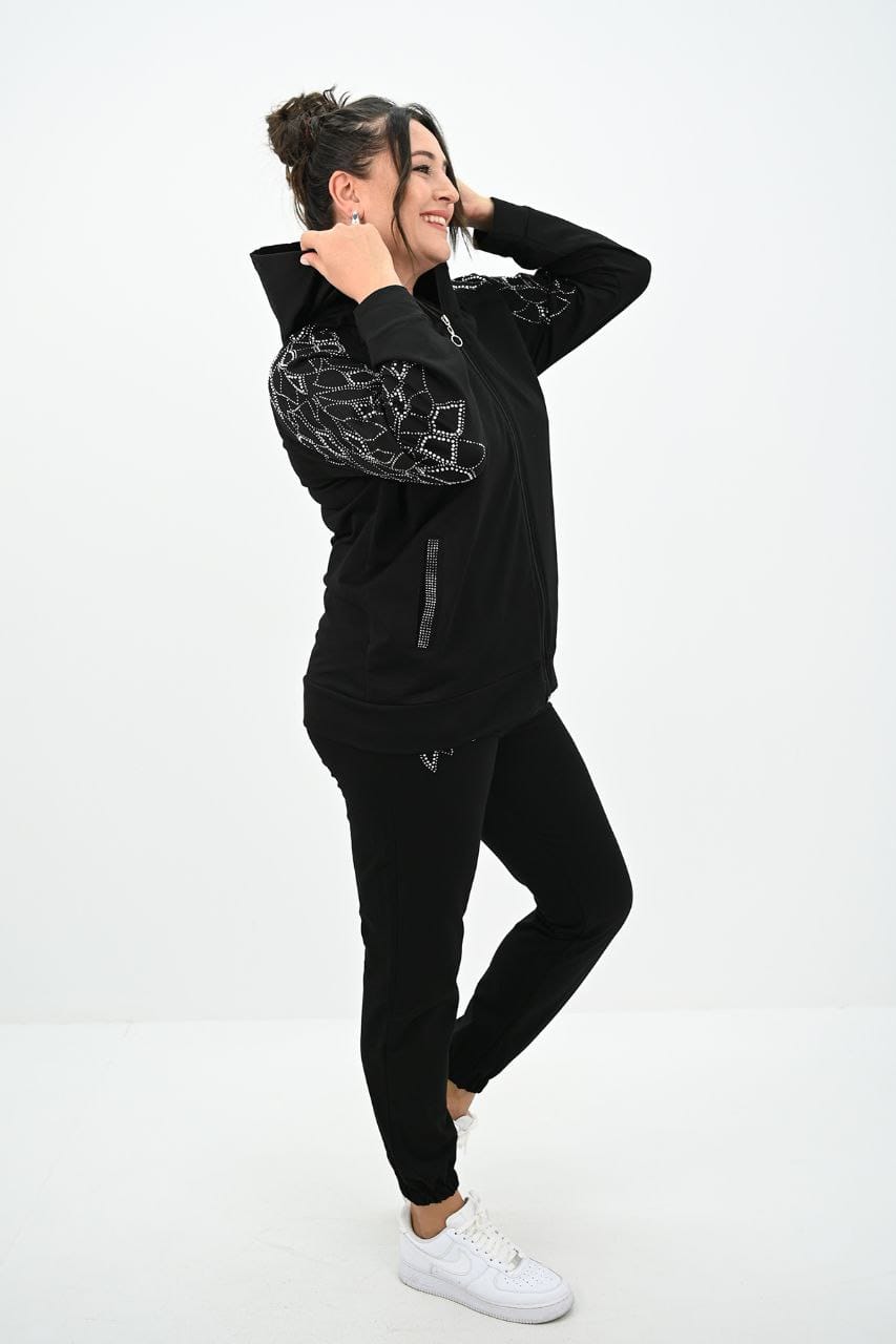Dres damski plus size z kryształkami 8129