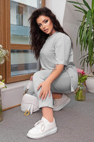 Damskie dresy plus size, podstawowe modele 8009-23