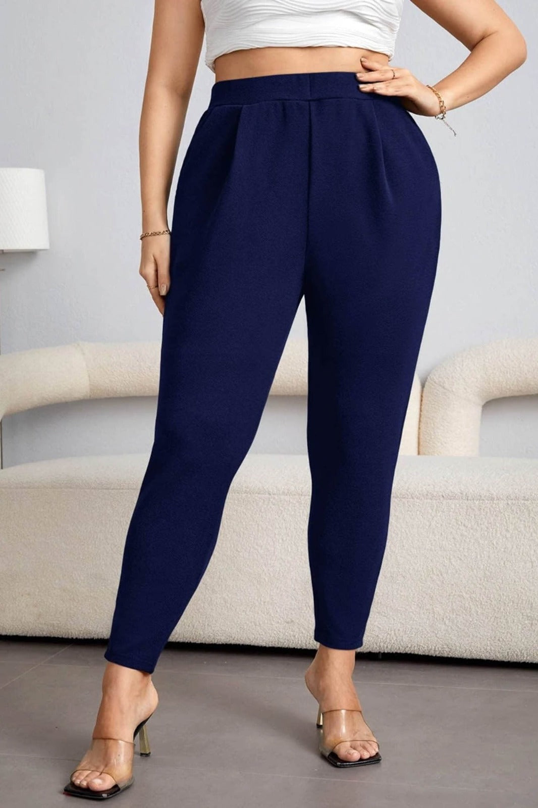 Spodnie damskie plus size PTS005