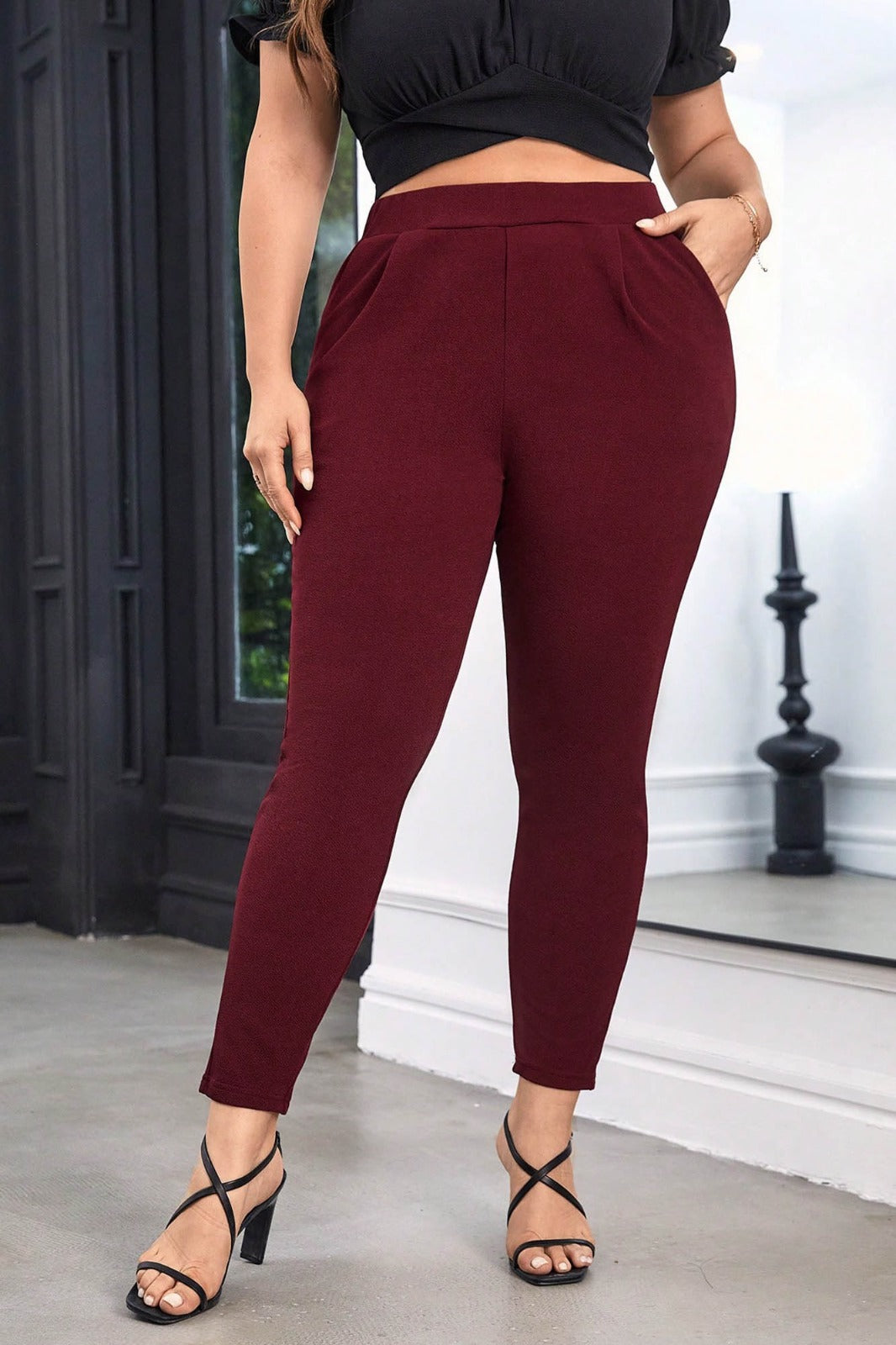 Spodnie damskie plus size PTS005