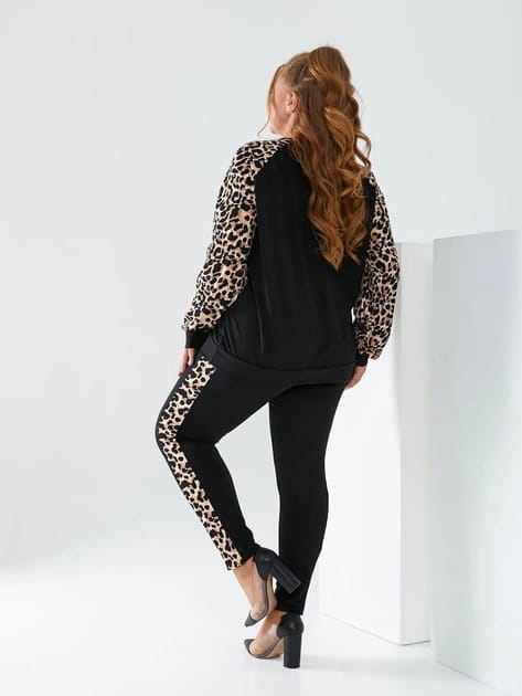 Dres damski plus size z nadrukiem zwierzęcym 8048