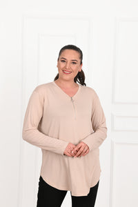 Bluzka damska plus size z zamkiem 1387-23