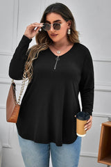 Bluzka damska plus size z zamkiem 1387-23