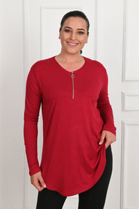 Bluzka damska plus size z zamkiem 1387-23