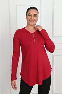 Bluzka damska plus size z zamkiem 1387-23