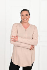Bluzka damska plus size z zamkiem 1387-23