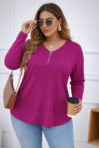 Bluzka damska plus size z zamkiem 1387-23