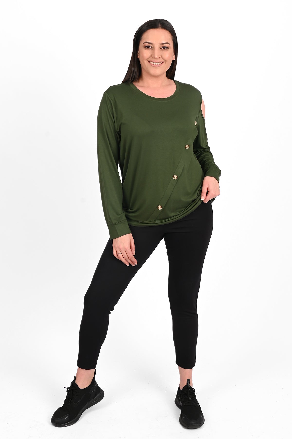 Bluzka damska plus size z nadrukiem 1390-23