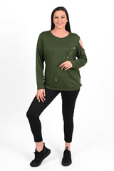 Bluzka damska plus size z nadrukiem 1390-23