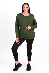 Bluzka damska plus size z nadrukiem 1390-23