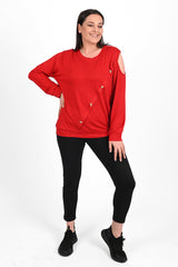 Bluzka damska plus size z nadrukiem 1390-23