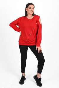 Bluzka damska plus size z nadrukiem 1390-23