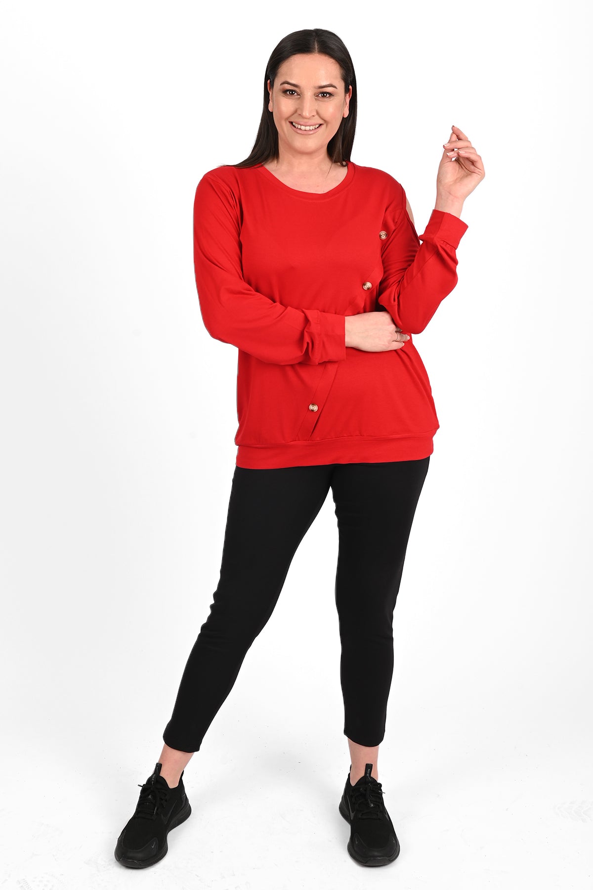 Bluzka damska plus size z nadrukiem 1390-23
