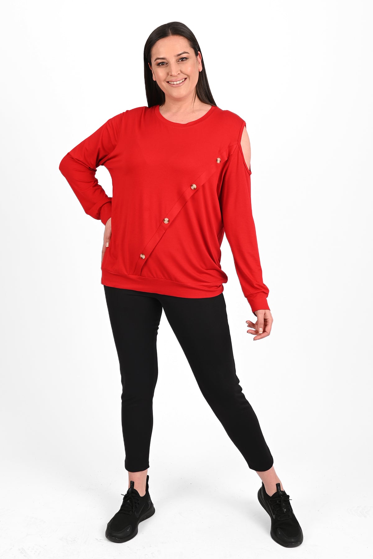Bluzka damska plus size z nadrukiem 1390-23