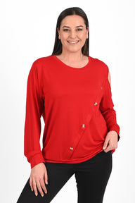 Bluzka damska plus size z nadrukiem 1390-23