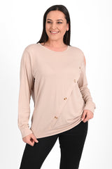 Bluzka damska plus size z nadrukiem 1390-23