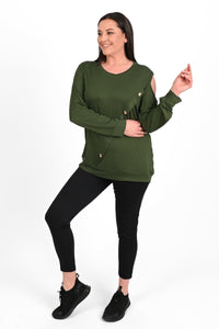 Bluzka damska plus size z nadrukiem 1390-23