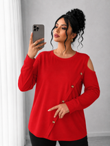 Bluzka damska plus size z nadrukiem 1390-23