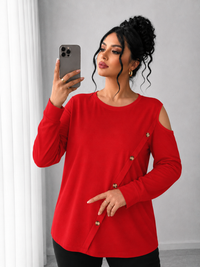 Bluzka damska plus size z nadrukiem 1390-23