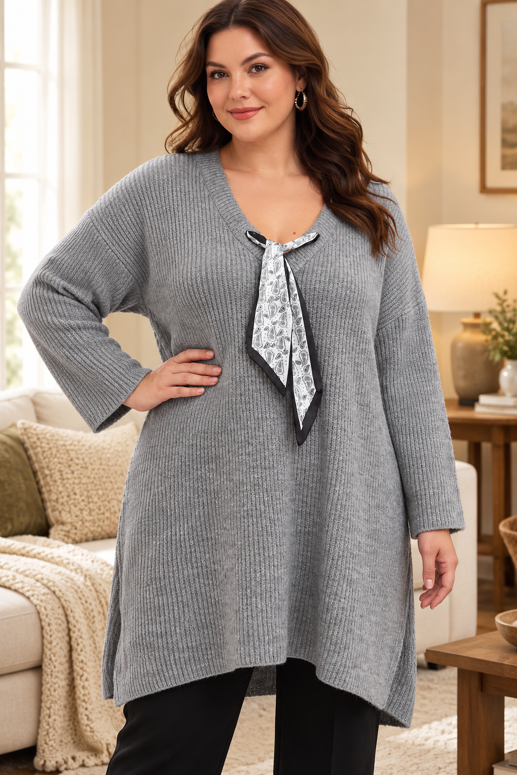 Sweter damski plus size 523