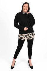 Bluzka damska plus size z nadrukiem 1436-23