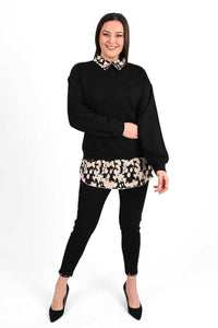 Bluzka damska plus size z nadrukiem 1436-23