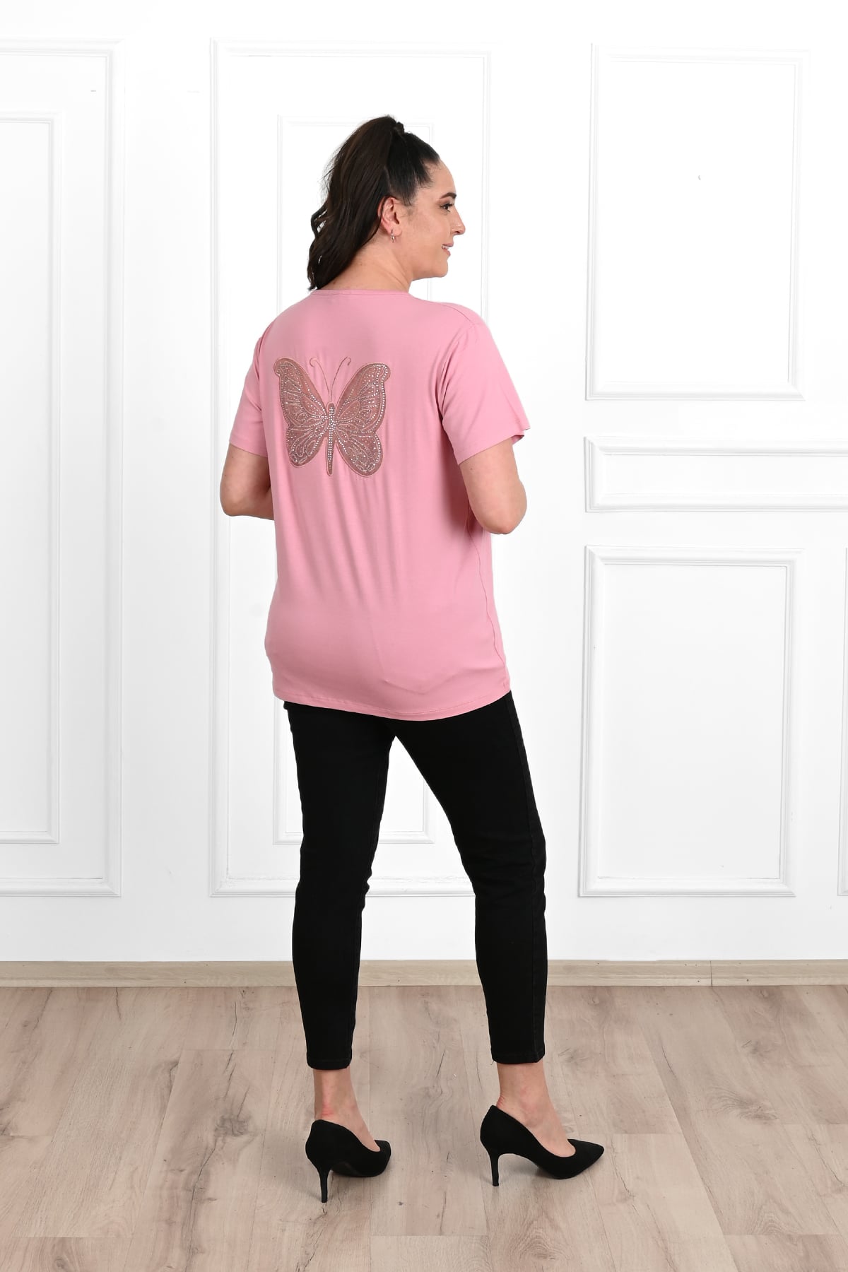Koszulka damska plus size Motyl 1461-23