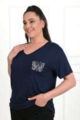 Tricou dama marimi mari Fluturi 1462-23
