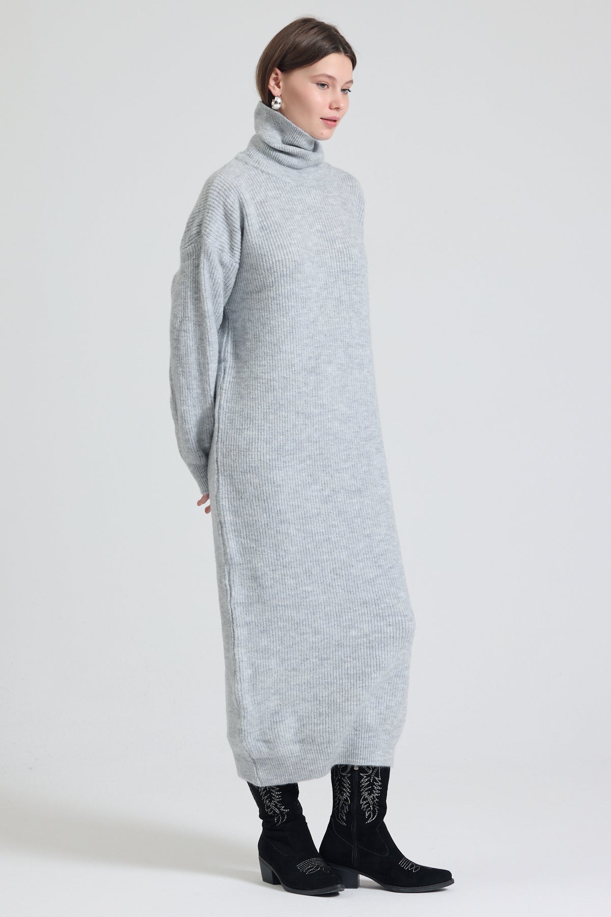 Rochie tricotata dama marimi mari 2018