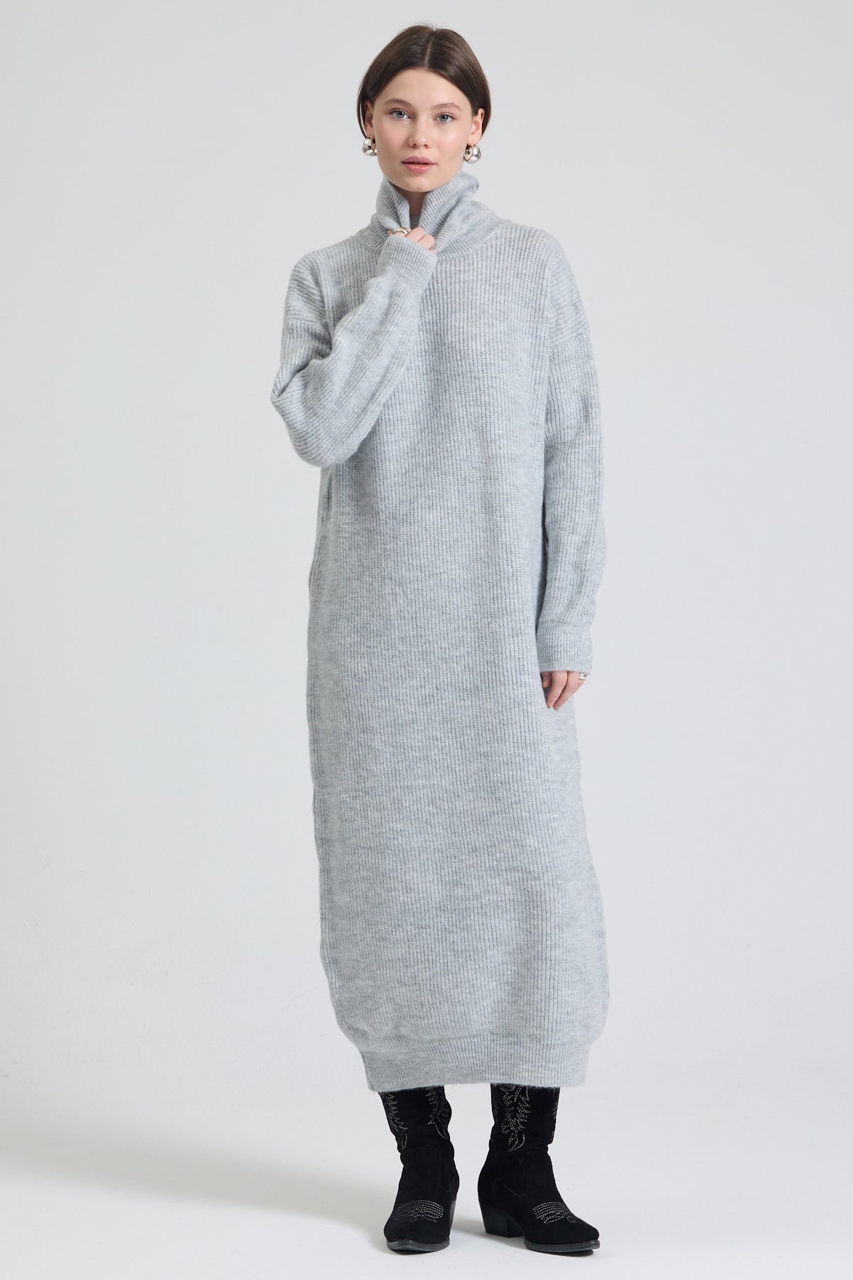 Rochie tricotata dama marimi mari 2018