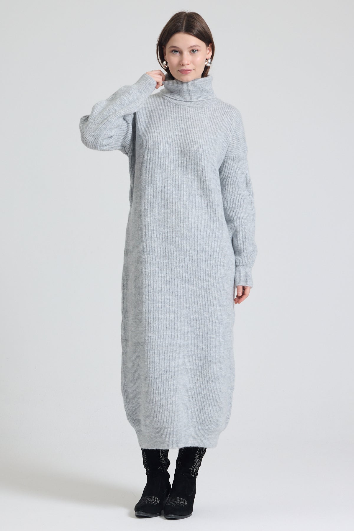 Rochie tricotata dama marimi mari 2018