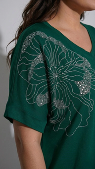 Koszulka damska plus size z koronką 1428-23
