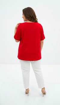 Koszulka damska plus size z koronką 1428-23