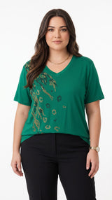 Koszulka damska plus size z koronką 1428-23