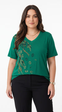 Koszulka damska plus size z koronką 1428-23