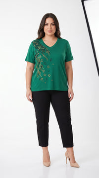 Koszulka damska plus size z koronką 1428-23