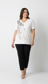Koszulka damska plus size z koronką 1428-23