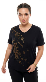 Koszulka damska plus size z koronką 1428-23