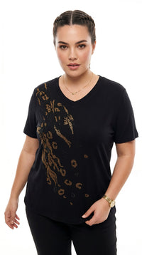 Koszulka damska plus size z koronką 1428-23