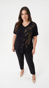 Koszulka damska plus size z koronką 1428-23