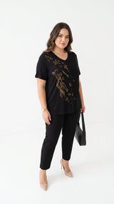 Koszulka damska plus size z koronką 1428-23