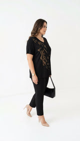 Koszulka damska plus size z koronką 1428-23