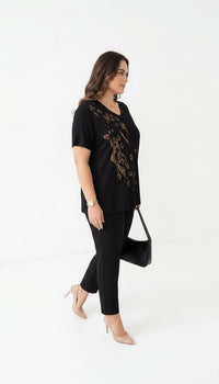 Koszulka damska plus size z koronką 1428-23