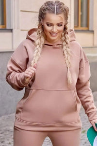 Dres damski plus size z ociepleniem gładki 3602-23