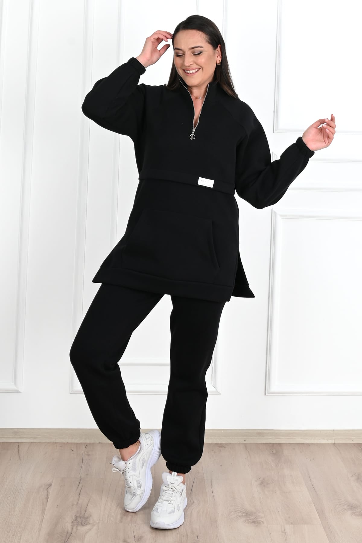 Dres damski plus size z pikowaniem, wzór 3545-23