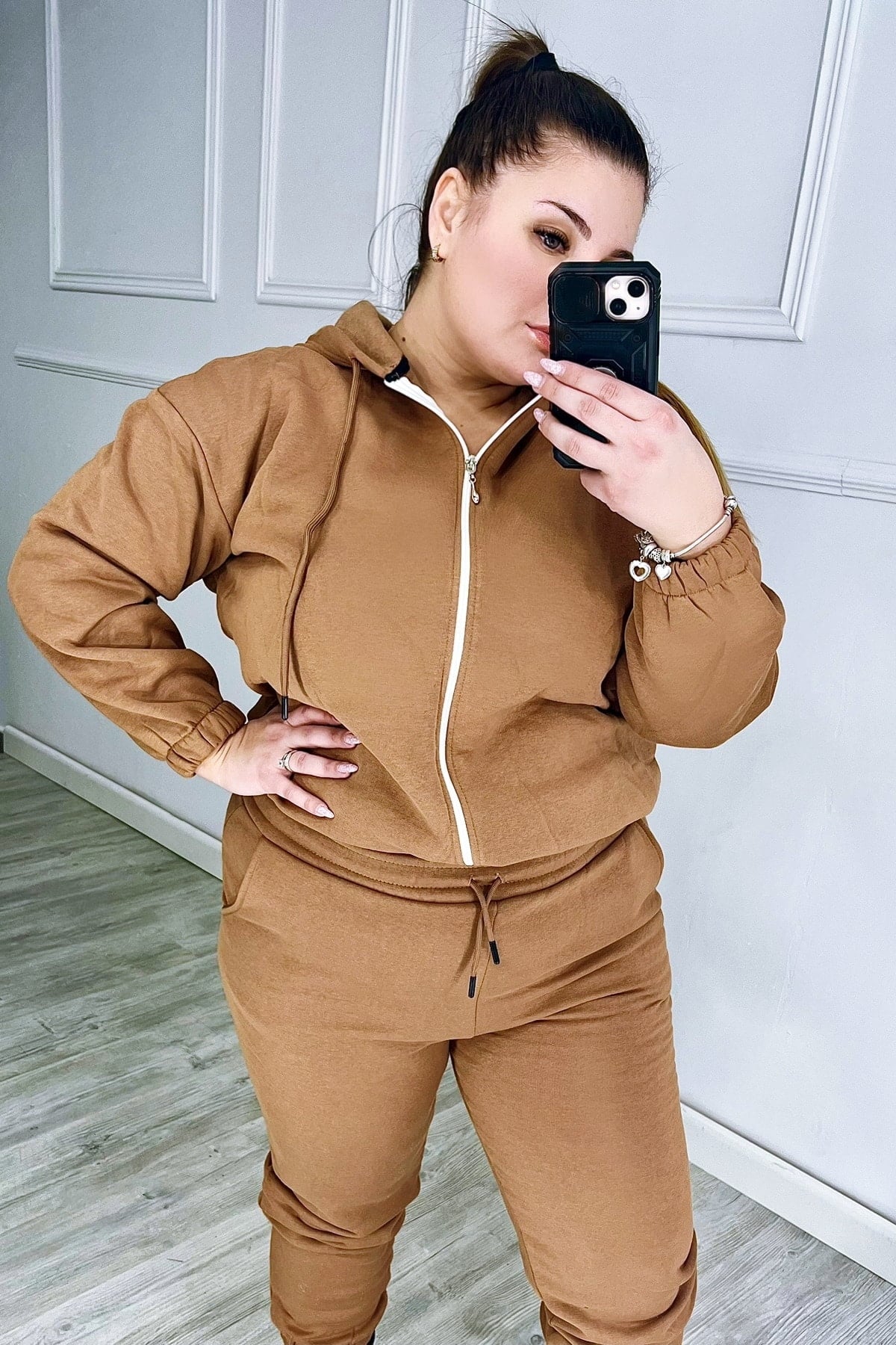 Trening dama marimi mari vatuit fermoar alb 3557-23