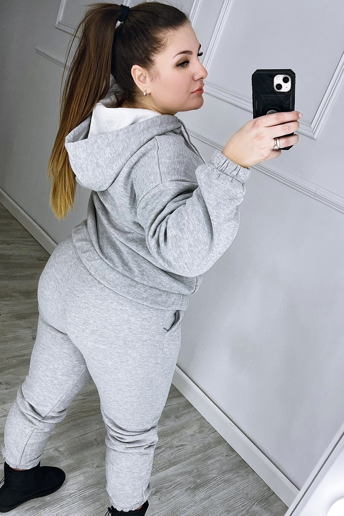 Trening dama marimi mari vatuit fermoar alb 3557-23